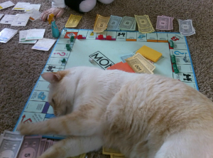 Dominic On Monopoly Board